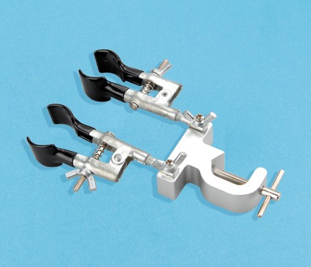 Double-ended variable-direction flask clamp